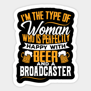 Funny Broadcaster's Wife Girlfriend Gift Sticker